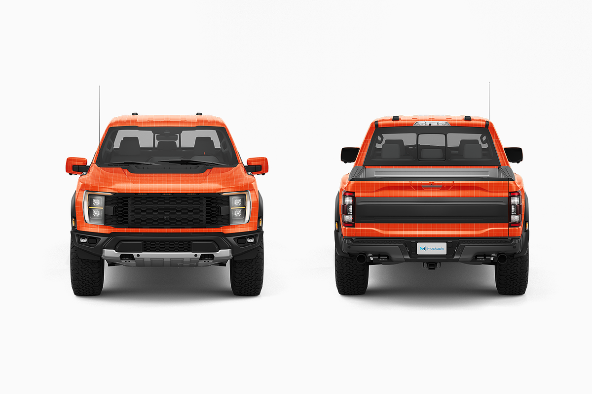 Pickup Truck Mockup 9, an Advertising Mockup by Mockupix (Photo 9 of 12)