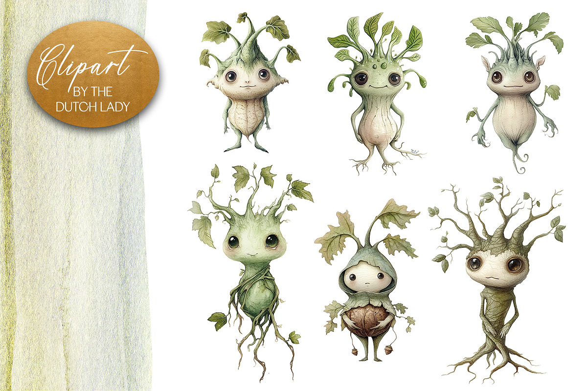 Botanical Creatures Clipart Set, a Decorative Illustration by The Dutch Lady Designs (Photo 5 of 7)