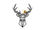 Artistic Geometric Deer Head Bundle, an Illustration by yasushie (Thumbnail 4 of 31)