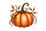 Pumpkins with Autumn Vines, a Decorative Illustration by Bloom Craft Creations (Thumbnail 11 of 12)