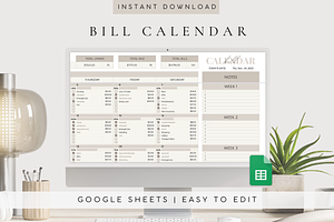 Bill Tracker Google Sheets Template