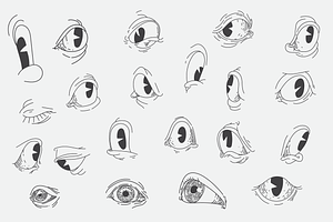 Cartoon Eyeball Set