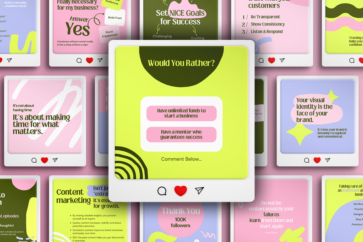Business Social Canva Templates Kit, a Social Media Template by Soul & Maeum Store (Photo 4 of 6)