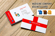 Medicine Company Business Card, a Business Card Template by graphicsunday (Thumbnail 1 of 4)
