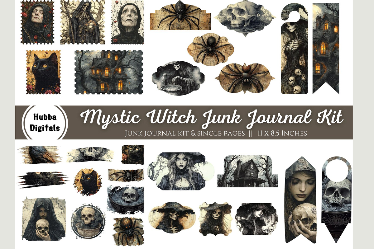 Mystic Witch Junk Journal, an Illustration by HubbaDigitals (Photo 2 of 4)