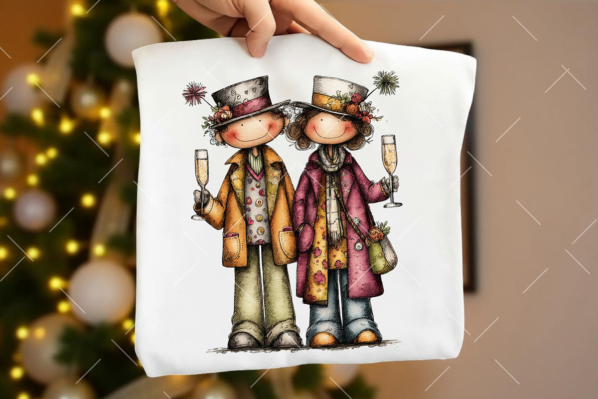 Whimsical New Year Clipart, an Illustration by OK Design (Photo 5 of 6)
