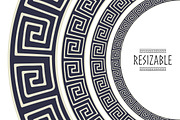 Blue and white greek meander brushes, a Brush Add-On by ekmelica (Thumbnail 4 of 5)