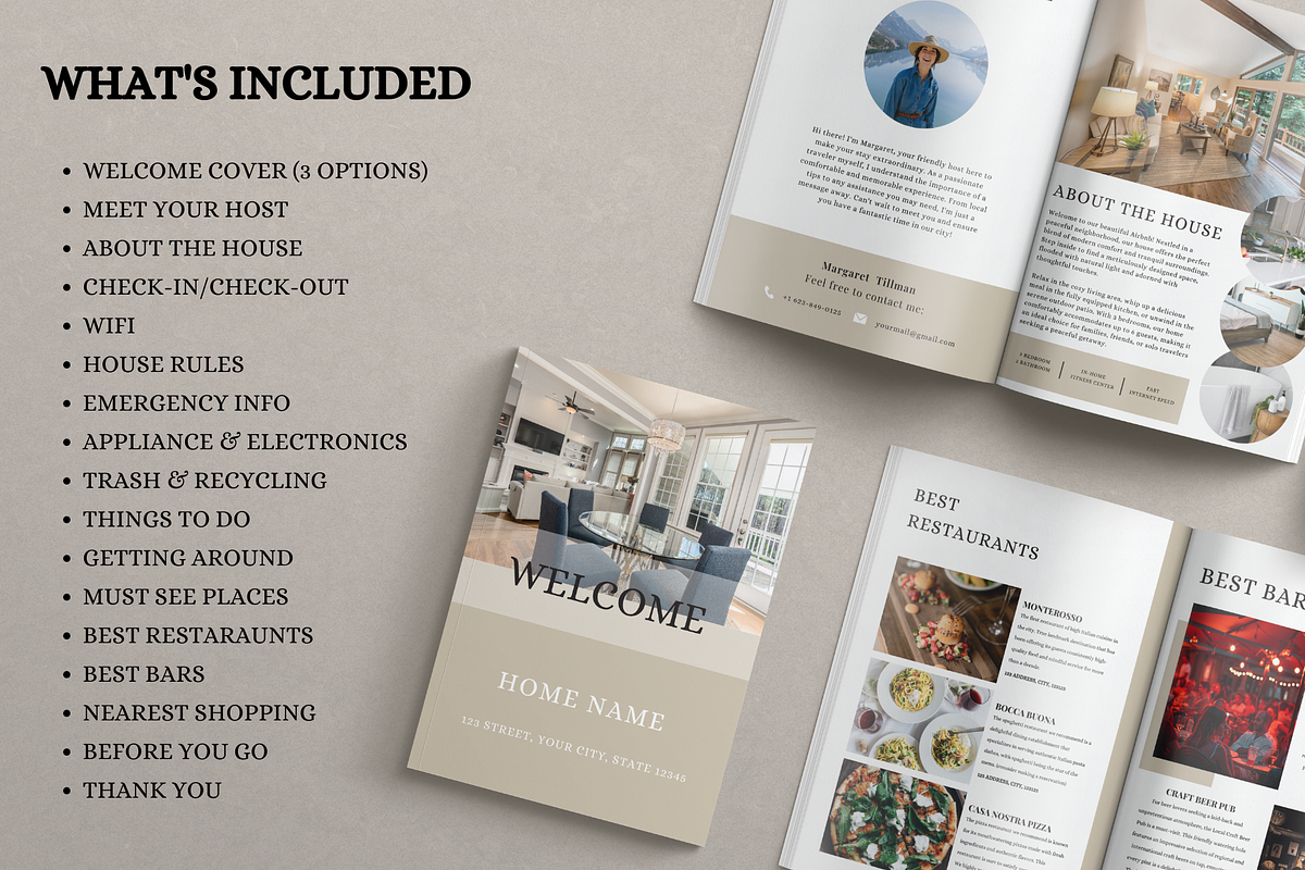 Airbnb Welcome Book Template Canva, a Design Template by LWPRESETS (Photo 2 of 8)