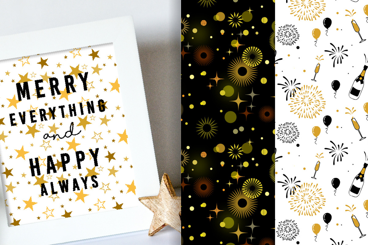 New Year Celebration patterns, a Graphic by jenny lipets (Photo 5 of 7)