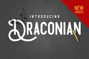 Draconian, a Font by madeDeduk (Thumbnail 1 of 9)