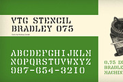 Vtg Stencil Bradley 075, a Slab Serif Font by astype fonts (Thumbnail 1 of 7)