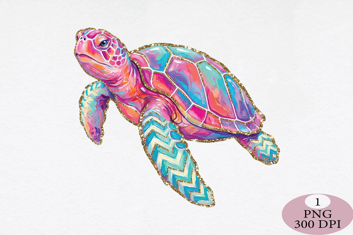 Coquette Summer Sea Turtle Png, an Illustration by Daily.Designs (Photo 1 of 5)