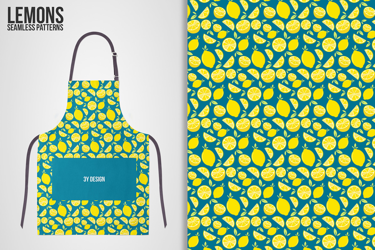Lemons Seamless Patterns, a Pattern Graphic by 3Y_Design (Photo 6 of 6)