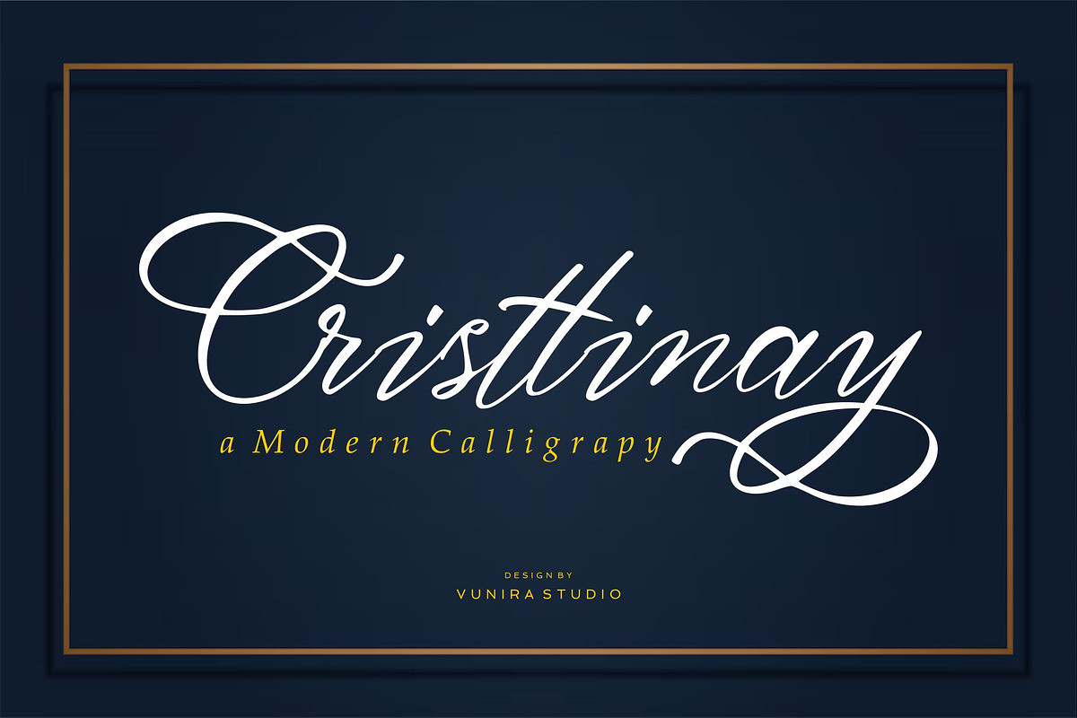 Christtinay - Modern Calligraphy, a Font by VUNIRA (Photo 1 of 6)