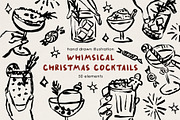Whimsical Christmas Cocktails, a Food Illustration by Teresa Art Store (Thumbnail 1 of 9)