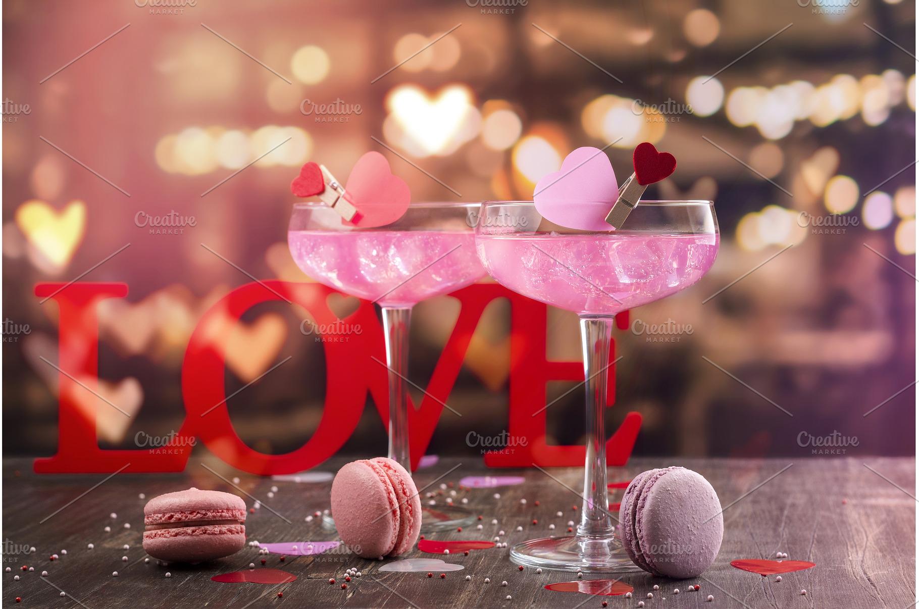 Valentines Day Cocktails, a Food & Drink Photo by Ekaterina_Markelova