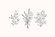 20 Hand Drawn Flower Bouquet Svg, a Decorative Illustration by BoudaTemplate (Thumbnail 2 of 3)
