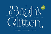 Bright Glitten, a Serif Font by zeenesia (Thumbnail 1 of 20)