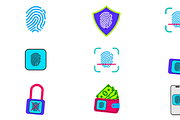 Fingerprint ID Icons | Premiere Pro, a Design Template by FlashFXbox (Thumbnail 1 of 2)