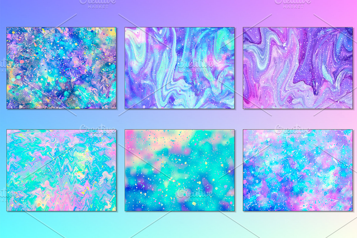 Rainbow Iridescent Backgrounds, a Decorative Illustration by Artemisia_Art (Photo 3 of 6)