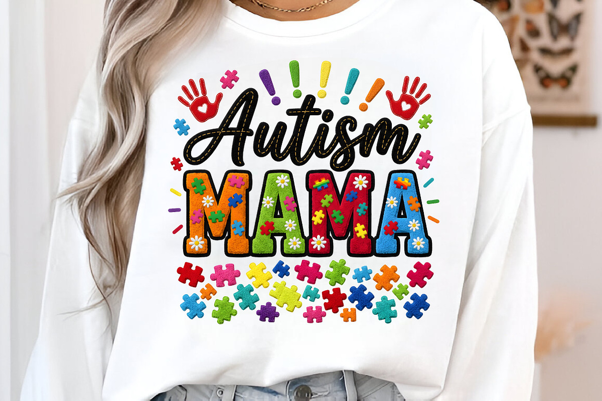 Autism Mama, Autism Awareness Day, an Illustration by CreationArt (Photo 2 of 6)