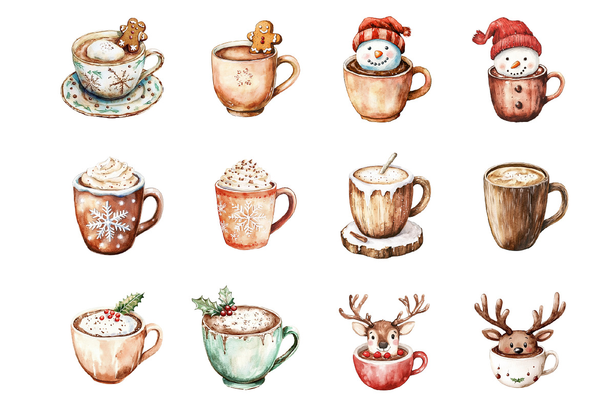 Cute Christmas Cocoa Cup, an Illustration by Design Market (Photo 2 of 3)