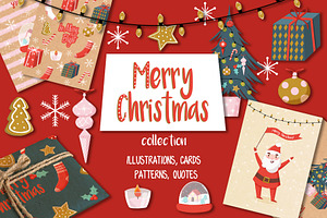 Merry Christmas Hand drawn set