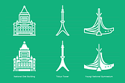Landmarks of Japan - Tokyo 2, an Icon by Jozsef Balazs-Hegedus (Thumbnail 5 of 6)