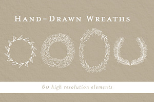 Hand-Drawn Wreaths