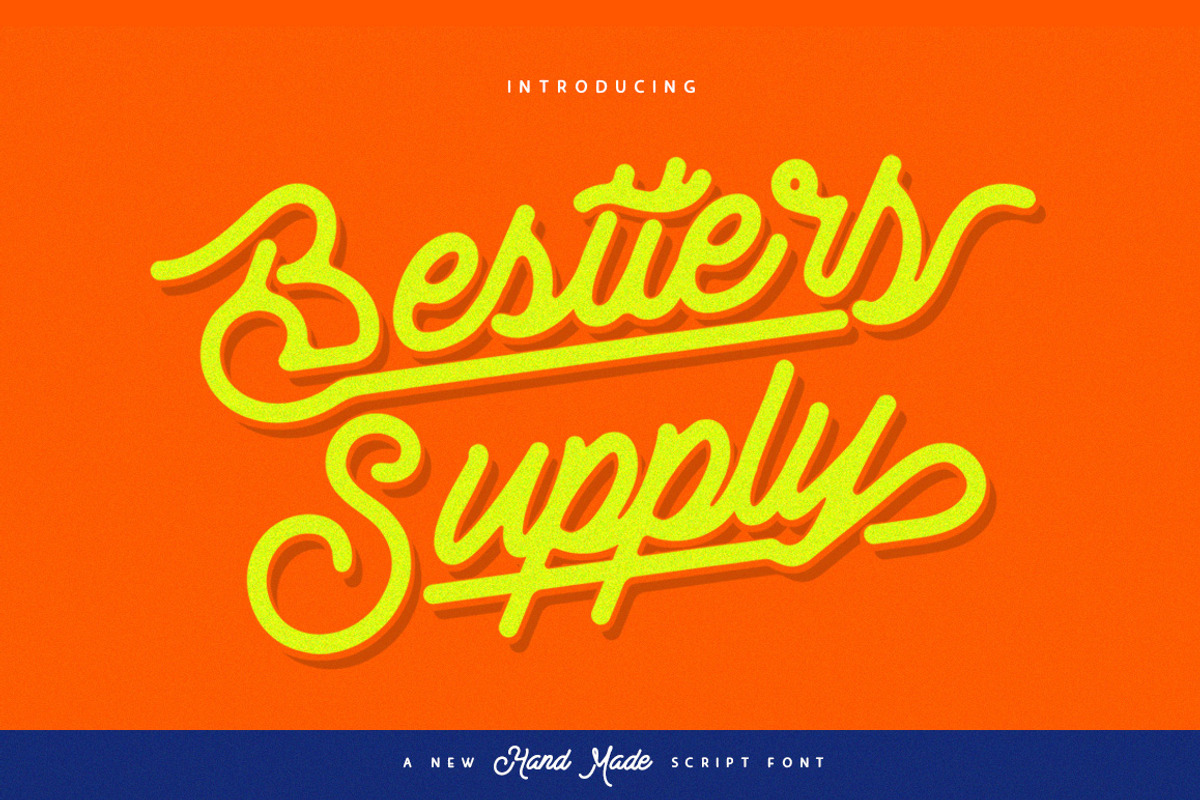Bestters Supply, a Script Font by Burntilldead (Photo 1 of 8)