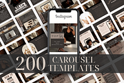 Modern Instagram Canva Carousels, a Social Media Template by Oh So Social Boutique (Thumbnail 1 of 6)