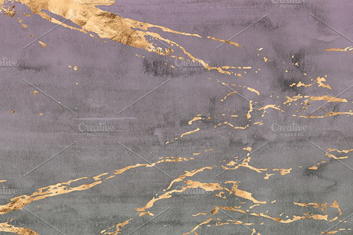 Winter Lichen Watercolor & Gold, a Pattern Graphic by Blixa 6 Studios (Photo 3 of 5)