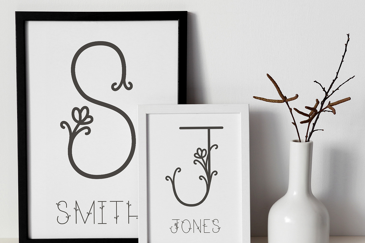 Bloom | A Delicate Decorative Font, a Font by Emalee Roth (Photo 3 of 5)