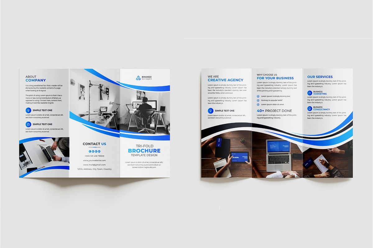 Corporate Tri-fold Brochure, a Brochure Template by pixelcreatx (Photo 1 of 3)