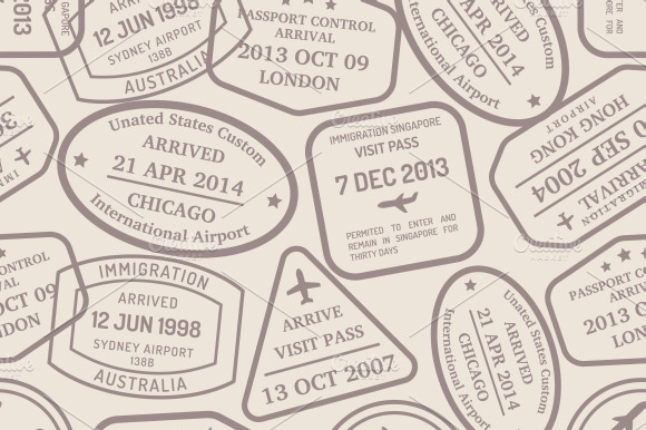 Stamps Of Passport Control