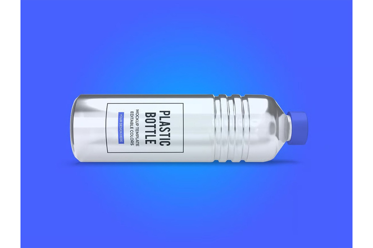 Mineral Water Bottle Mockup Template, a Packaging Mockup by DesignRushMarket (Photo 2 of 11)