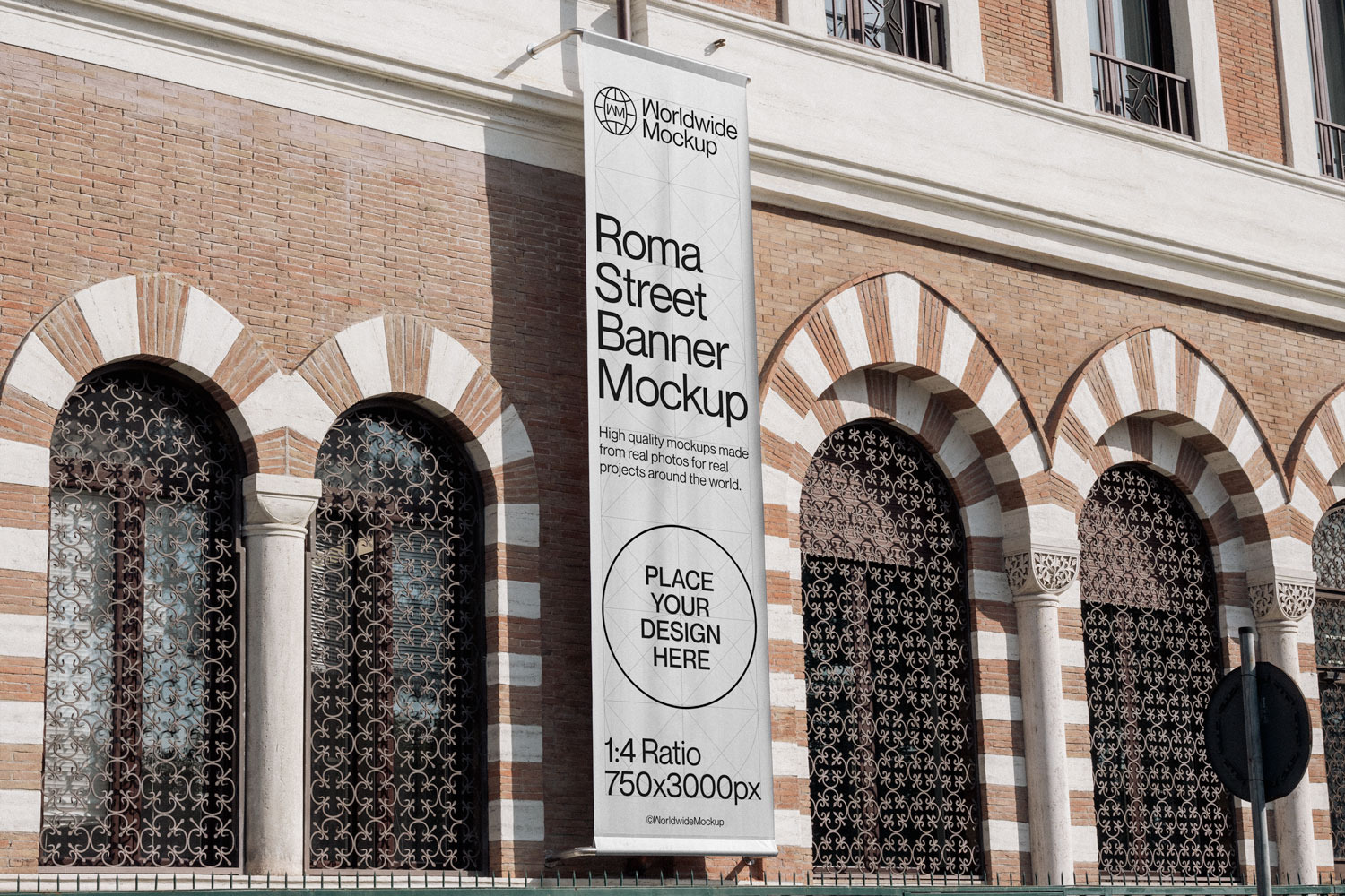 Rome Street Banner Mockup