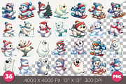 Cute Polar bear. Clipart, PNG., an Animal Illustration by KENO Mascots (Thumbnail 2 of 8)
