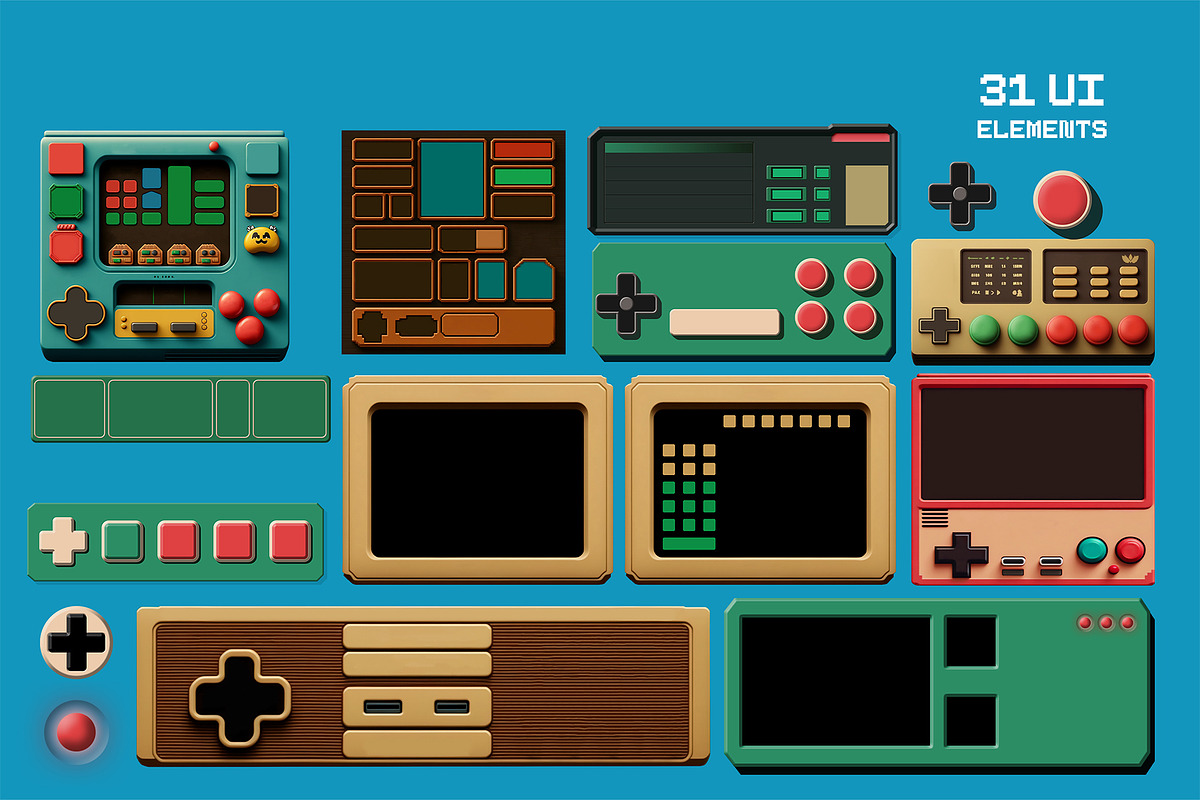 The Retro Console Scene Builder, an Object Graphic by bbymedia.store