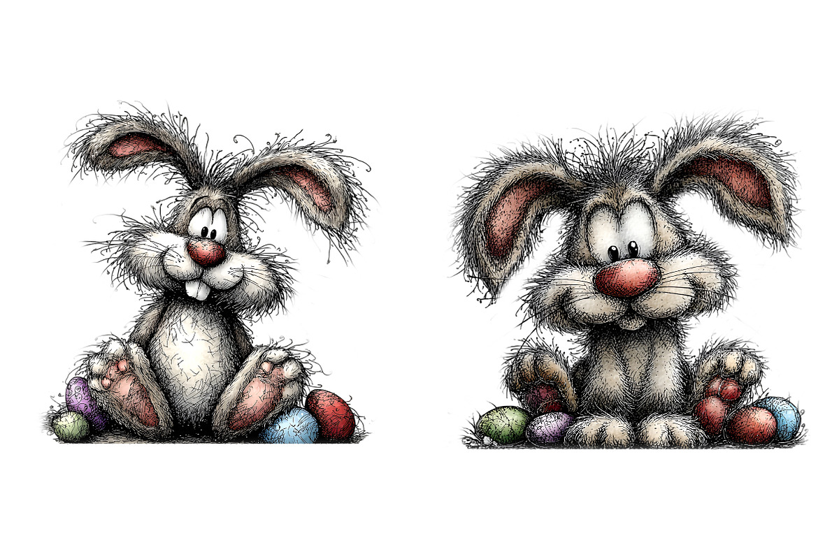 Watercolor easter bunny clipart, an Illustration by SinaCreation (Photo 3 of 11)