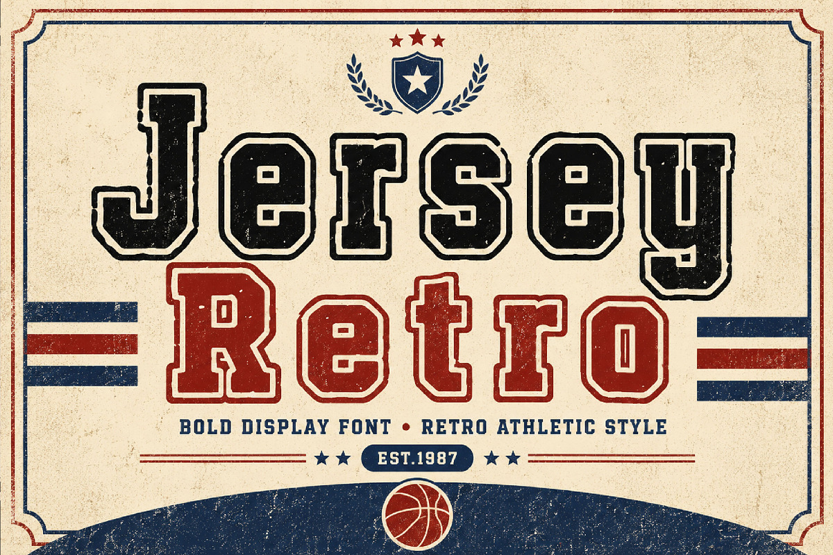 Jersey Retro, a Slab Serif Font by Wow Magic (Photo 1 of 4)