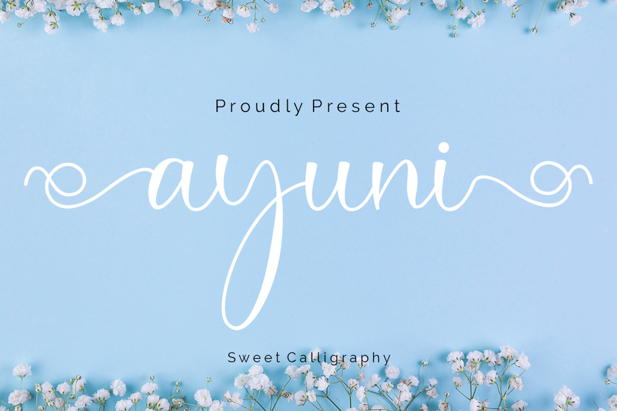 Ayuni Script Calligraphy, a Script Font by MC Creative (Photo 1 of 8)