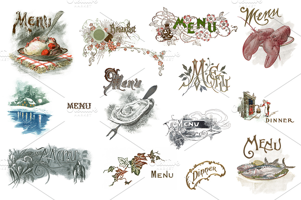 Vintage Restaurant & Tavern Graphics, a Food Illustration by Blue Line Design (Photo 13 of 16)