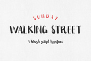 Sunday Walking Street Script, a Script Font by PARAMAJAN (Thumbnail 1 of 12)