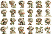 Whimsical Summer Hedgehog Clipart, an Illustration by designcity5 (Thumbnail 2 of 5)