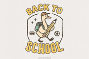 Back To School PNG, Cute Duck With, an Illustration by SharpMarketplace (Thumbnail 1 of 9)