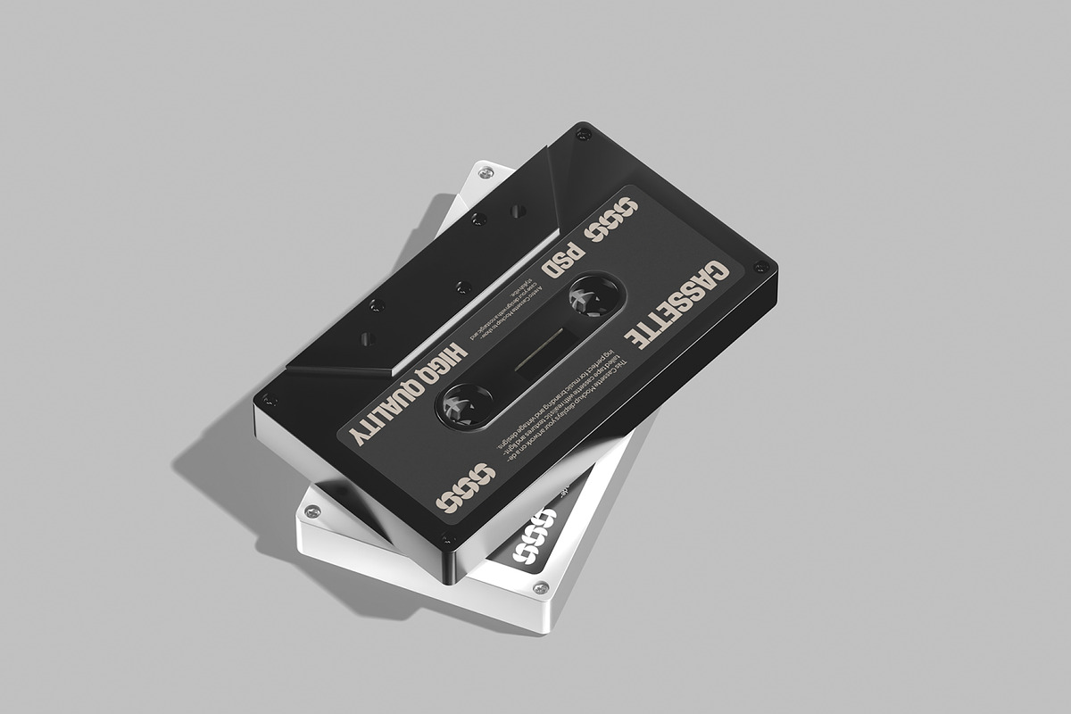 Cassette Mockup, a Merchandise Mockup by Permadi Creative (Photo 5 of 5)