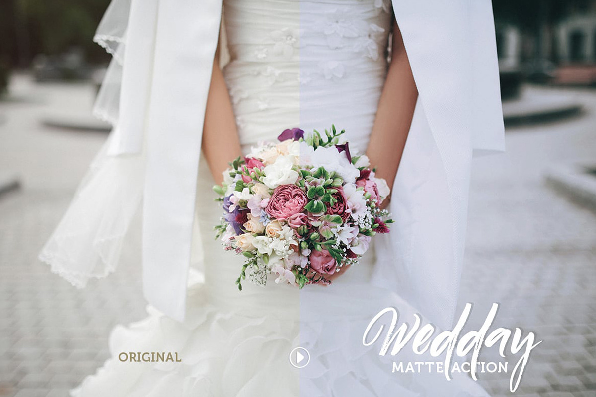 Wedday Matte Photoshop Action, an Action Add-On by skybluecreative (Photo 2 of 5)