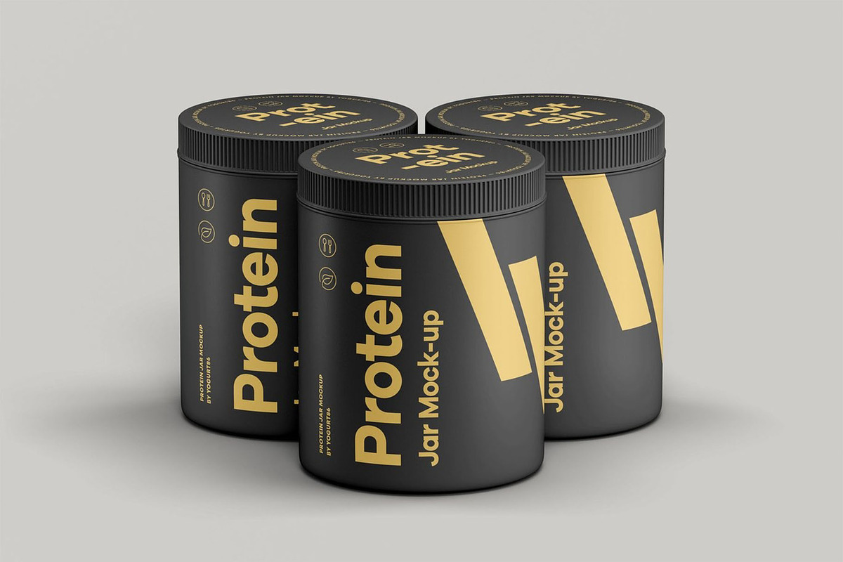 Protein Jar Mock-up 2, a Packaging Mockup by Se٧enStudio (Photo 8 of 8)