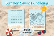Summer Savings Challenge PNG, a Stationery Template by Pixels N Bows (Thumbnail 1 of 3)